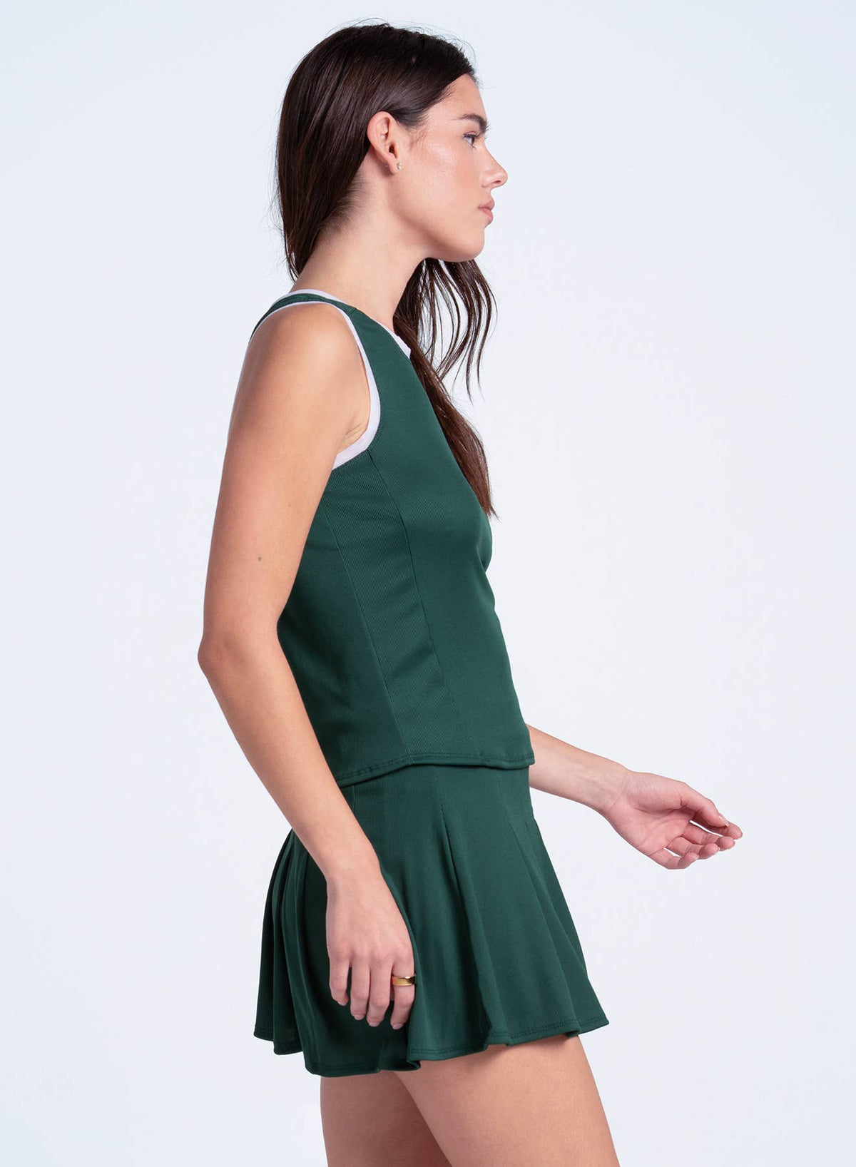 Women's Airplay Rib Tank - Team Green