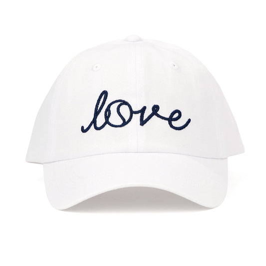 Ame & Lulu Heads Up Hat Love Stitched White