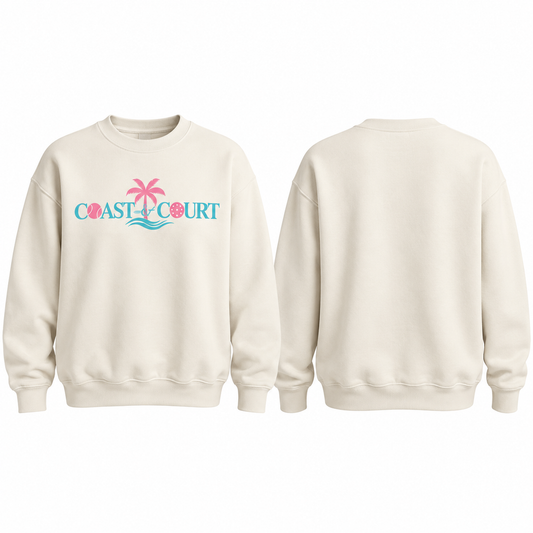 Coast & Court Logo Crew sweatshirt front and back